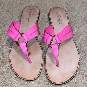 Lilly Pulitzer Pink Flip flops